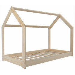 Hausbett aus Naturholz 160x80cm